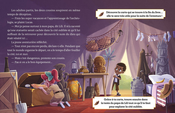 Livre roman énigme La chasse au trésor : la cité oubliée Auzou Mlle et Coco