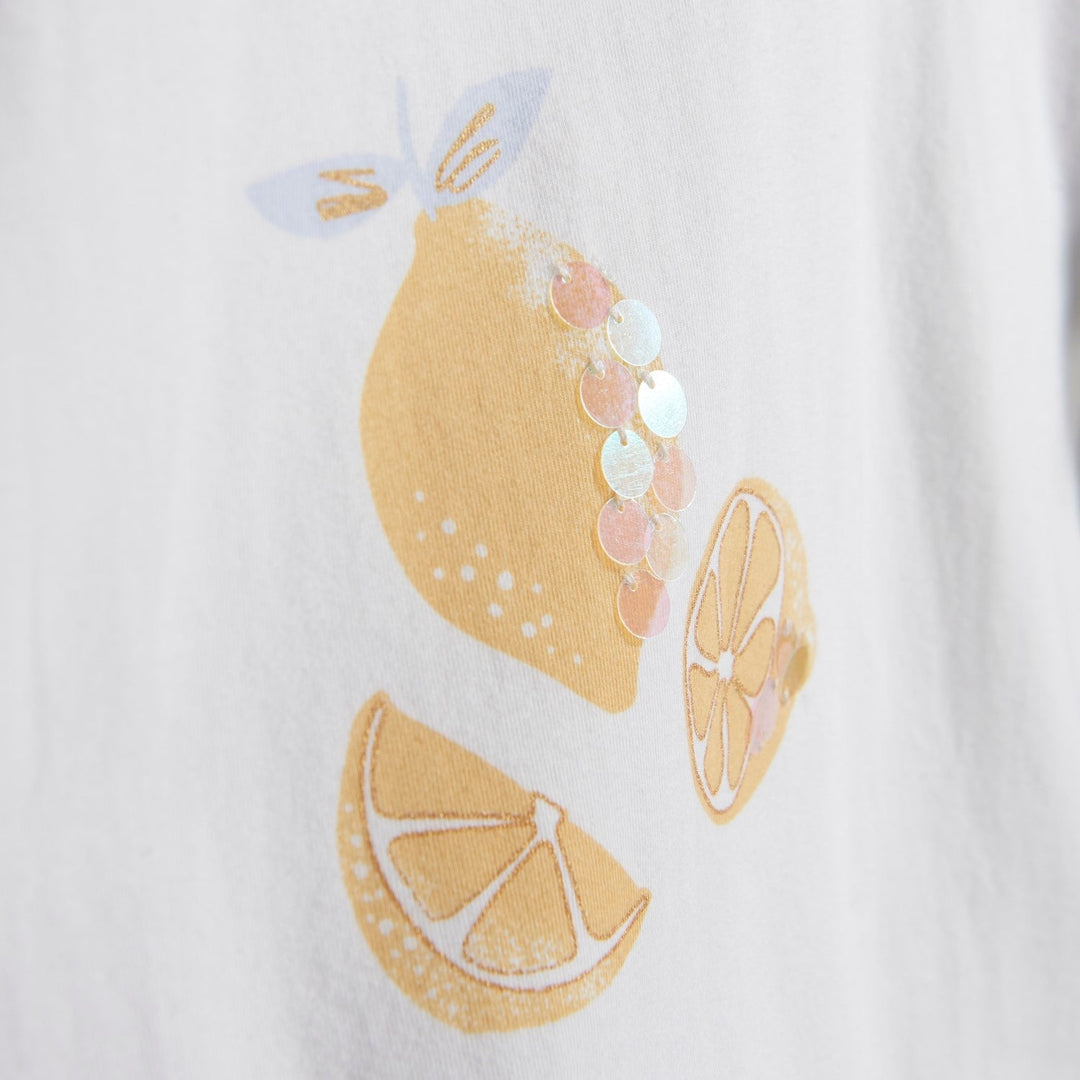 T-shirt citron blanc Creamie Mlle et Coco vêtement enfant