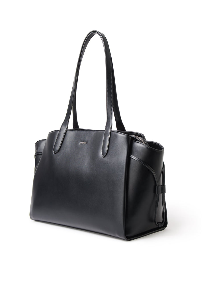 Sac fourre-tout en cuir noir Clothilde Lambert Mlle et Coco