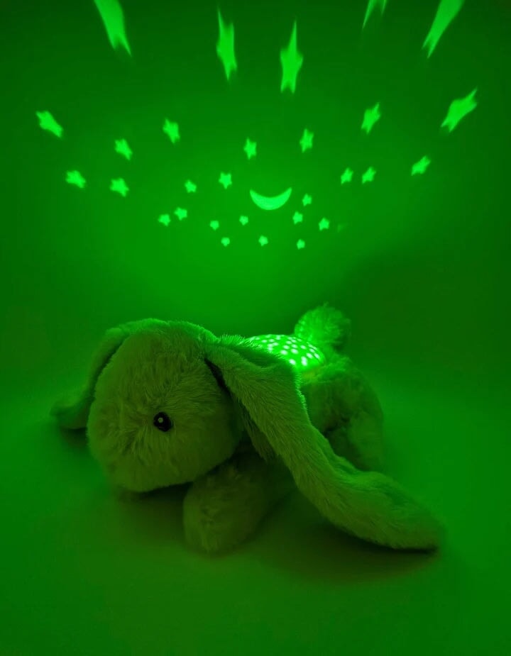 Veilleuse et projecteur lampe crépuscule Lapin beige Charlie Cloud B Mlle et Coco