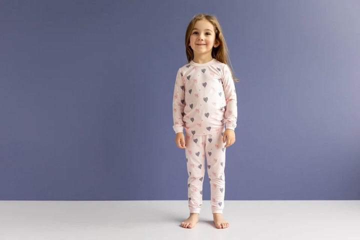 Pyjama tencel deux pièces cours rose et mauve Coccoli Mlle et Coco