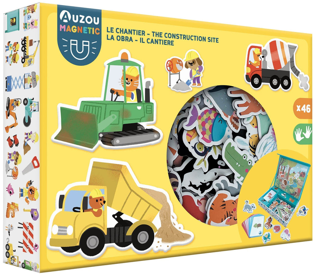 Jeu Mon petit coffret aimanté Le chantier Auzou Mlle et Coco