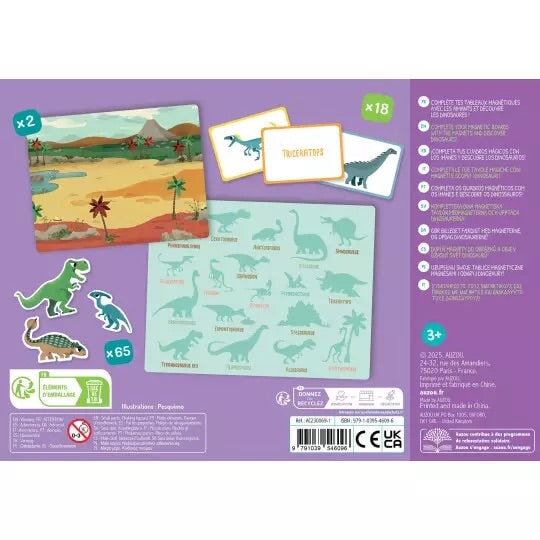 Coffret magnétique de Auzou, les dinosaures
