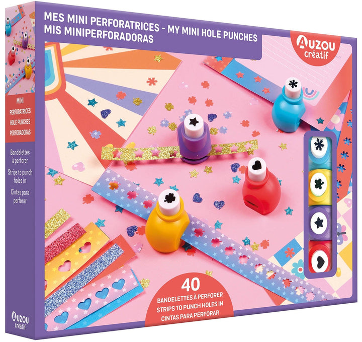 Coffret bricolage Mes mini perforatrics Auzou Créatif Mlle et Coco