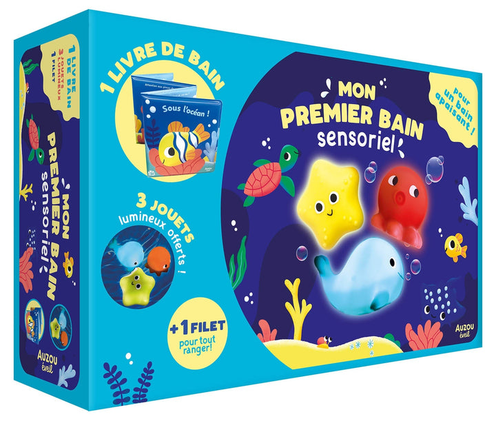 Mon premier livre de bain - Mon coffret de bain sensoriel - Pour un bain apaisant ! Auzou éditions Mlle et Coco