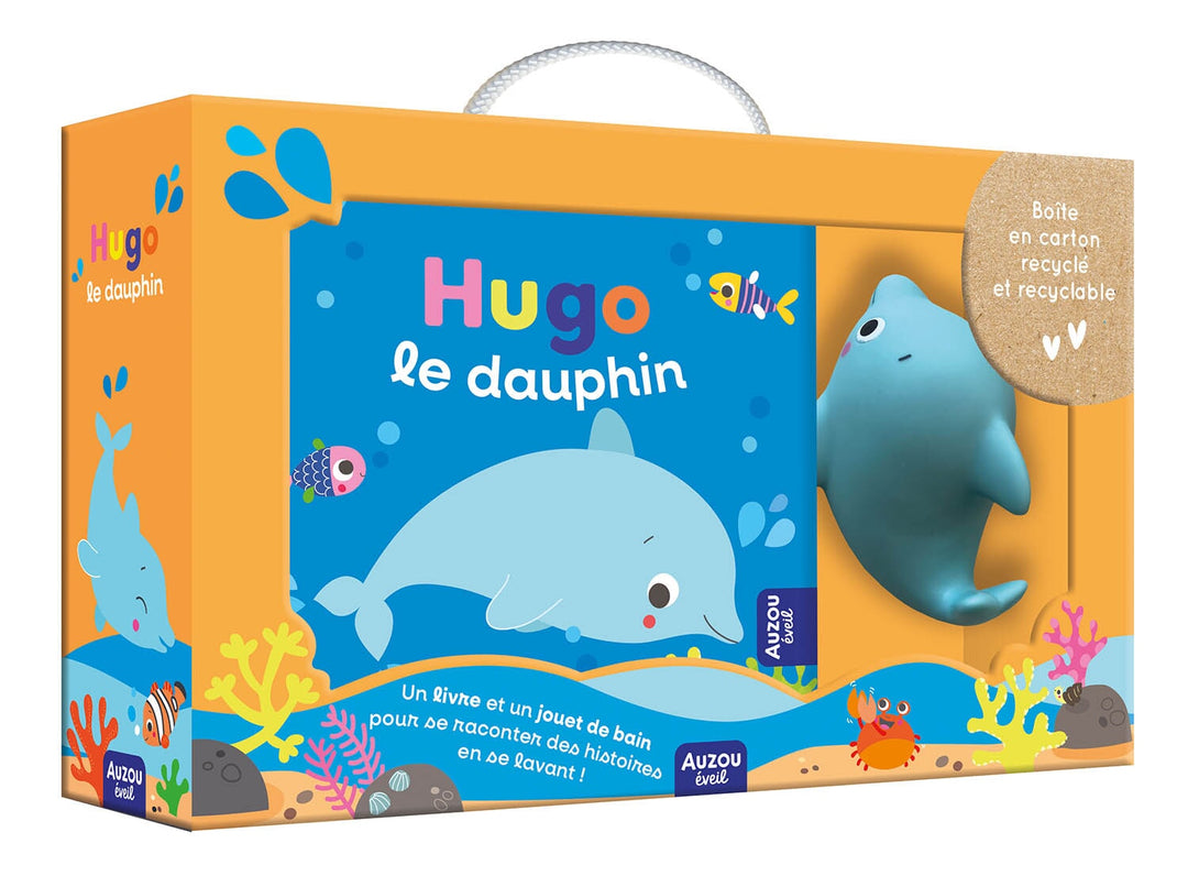 Coffret pour le bain de Auzou.  Hugo le dauphin