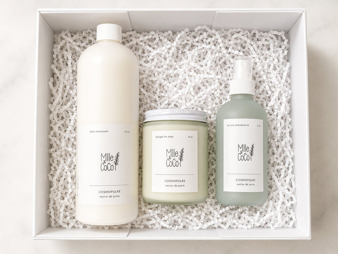 Coffret cadeau Trio cosmopoire Mlle et Coco Mlle et Coco