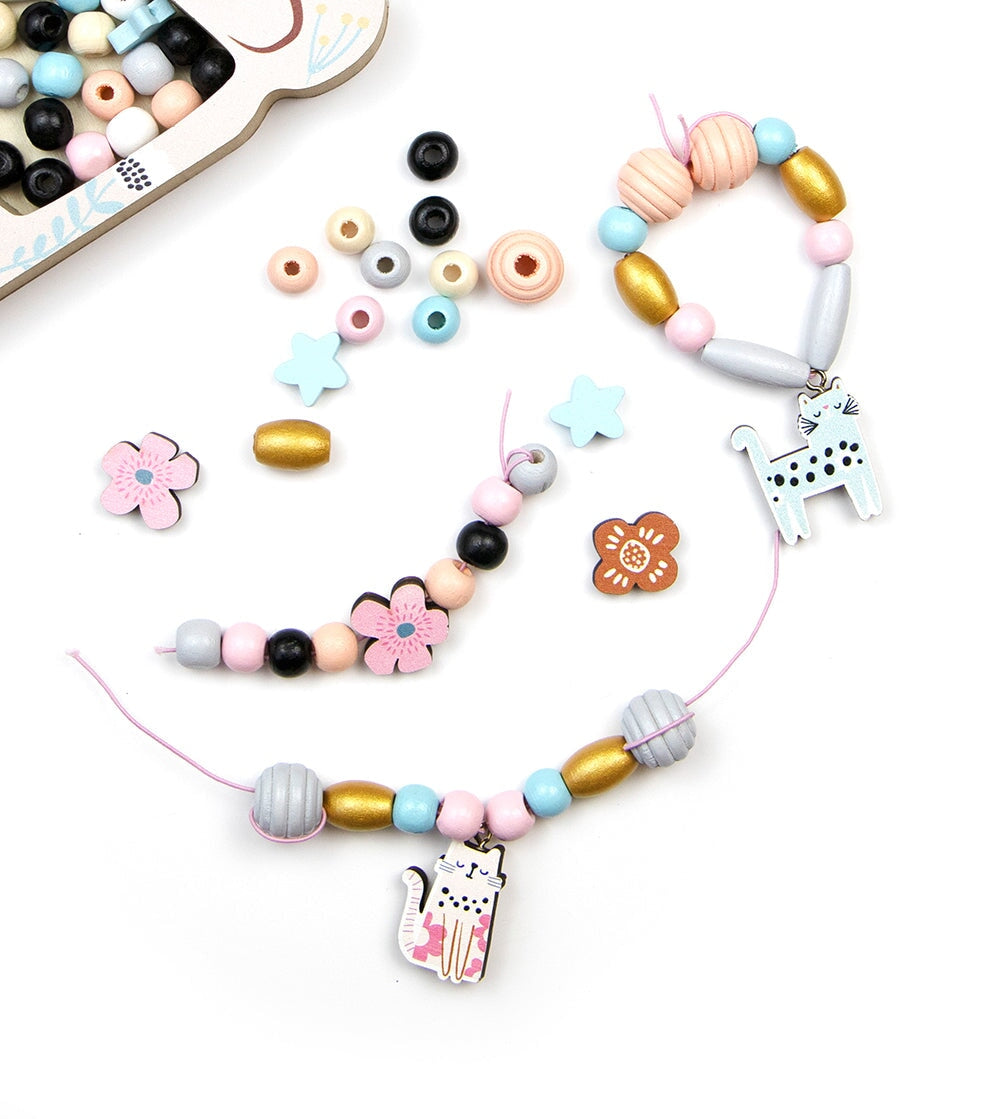 Coffret perles de bois - Chat - Sycomore Sycomore 