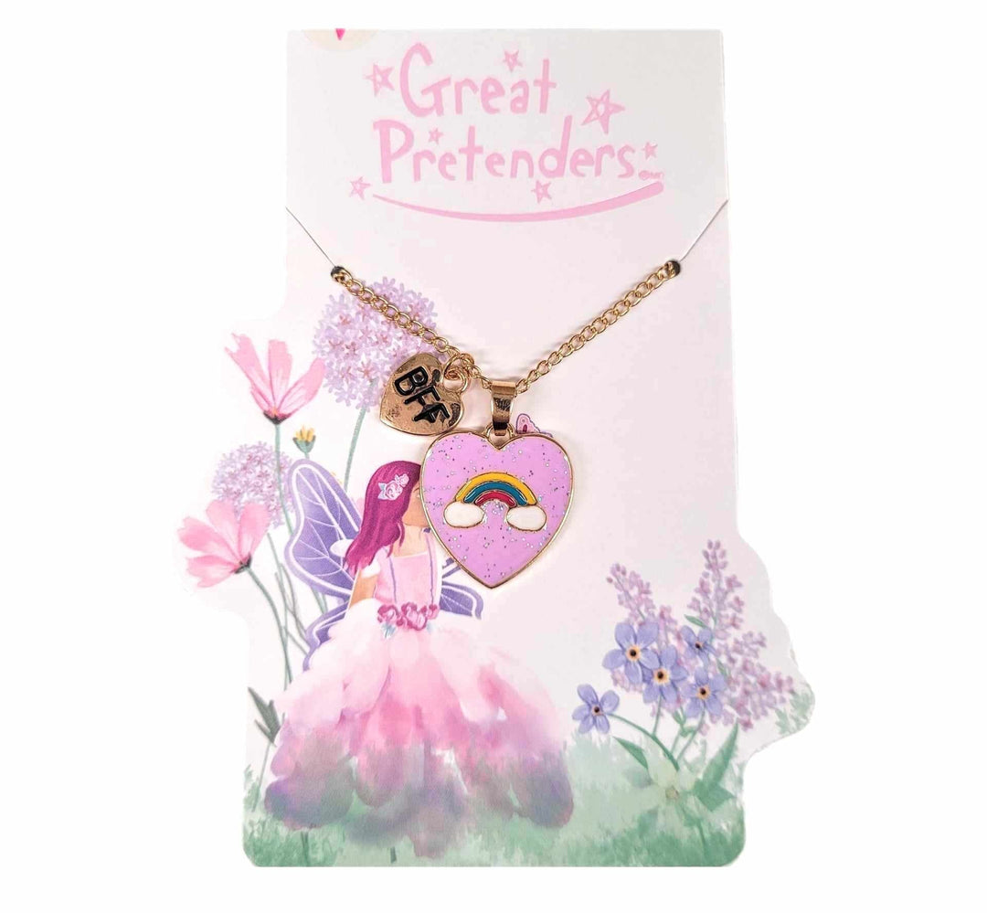 collier Bff coeur arc-en-ciel bijou enfant great pretenders