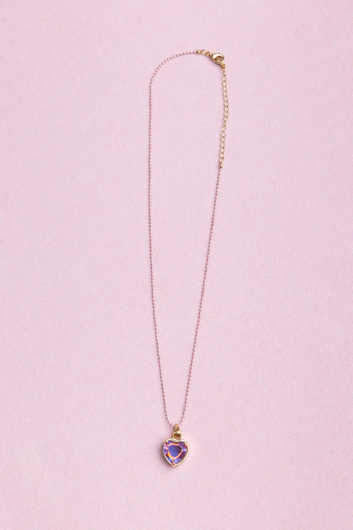 Collier Coeur mauve Great Pretenders Mlle et Coco
