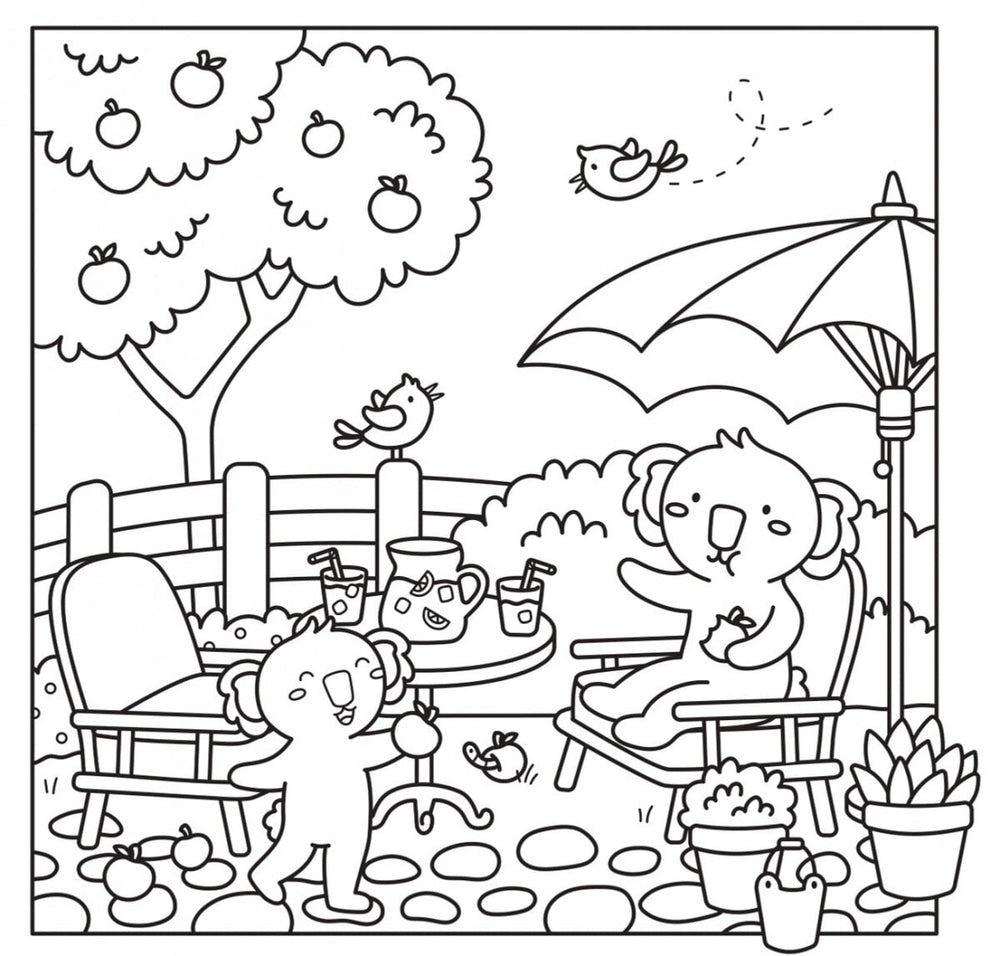 Cahier à coloriage Home sweet home mon petit monde cosy Nathan Mlle et Coco