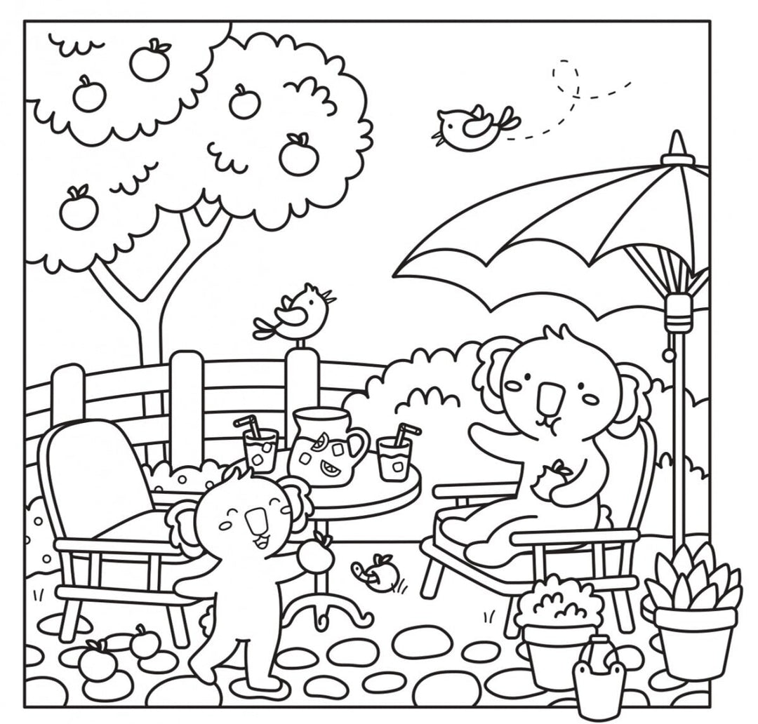 Cahier à coloriage Home sweet home mon petit monde cosy Nathan Mlle et Coco