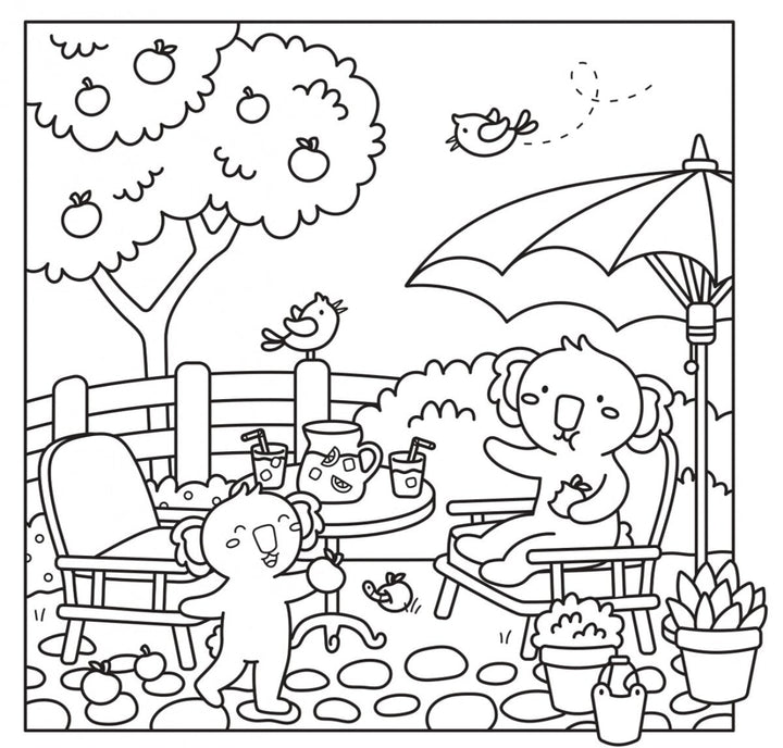 Cahier à coloriage Home sweet home mon petit monde cosy Nathan Mlle et Coco