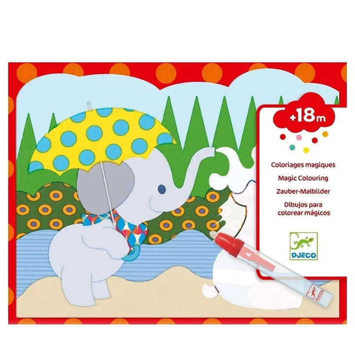 Coloriage magique Caché dehors Djeco Mlle et Coco