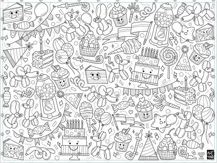 Nappe Coloriage Géant Anniversaire Pico Mlle et Coco