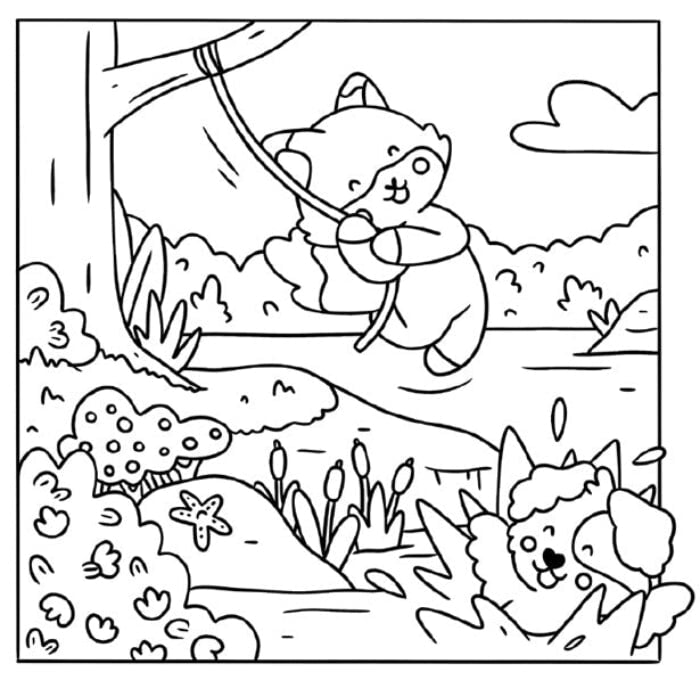 Livre à colorier Mon petit monde cosy - So nature ! Nathan Mlle et Coco