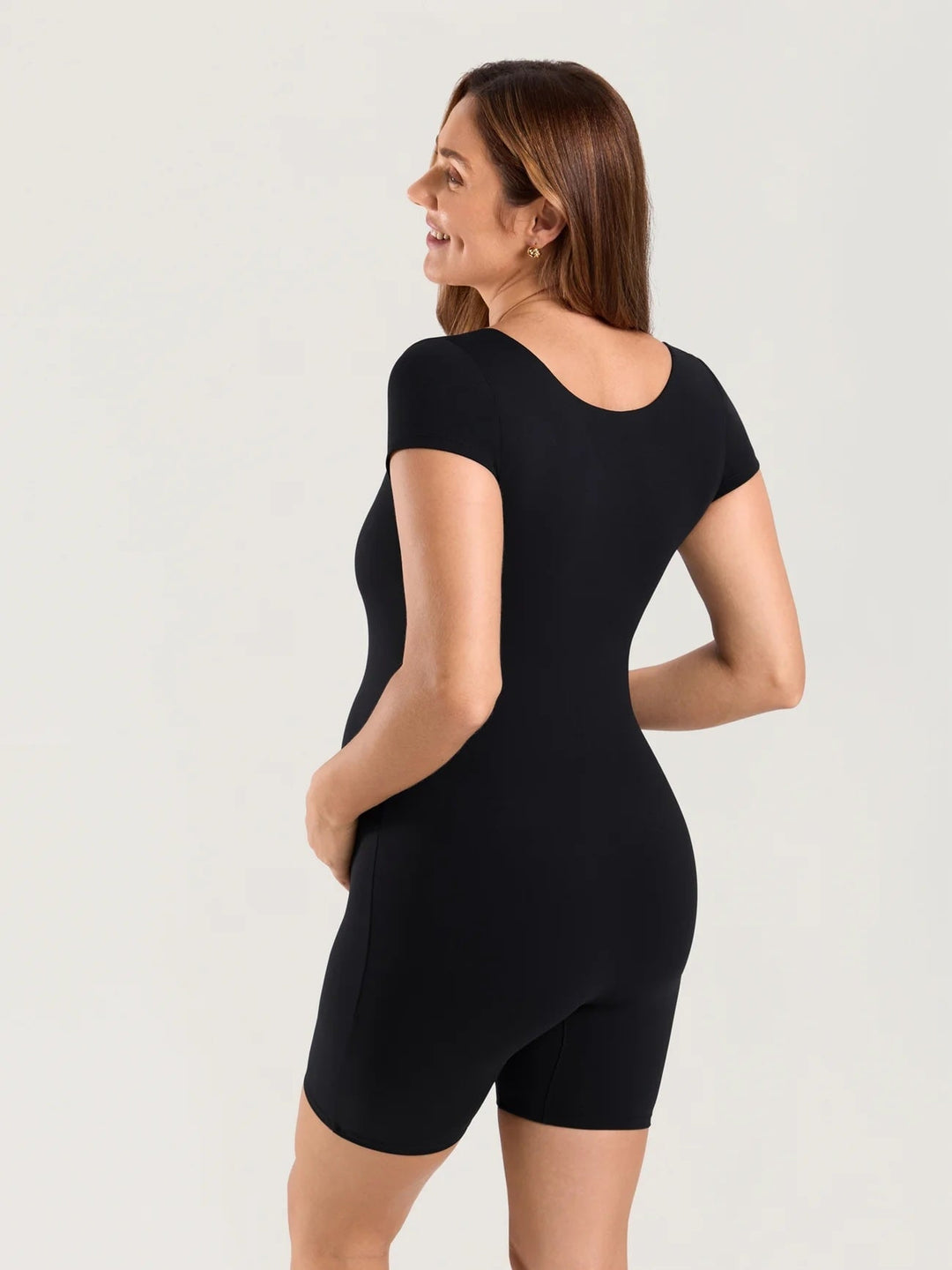 Combinaison de maternité manches courtes Natrelax noir Momanda Mlle et Coco