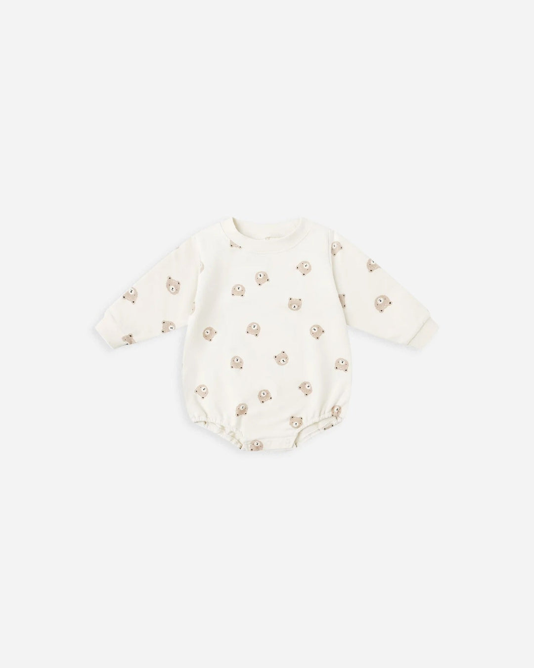Combinaison bouffante motif ours sur fond ivoire Quincy Mae Mlle et Coco