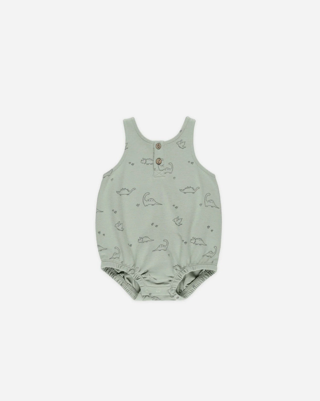 Combinaison vert sauge et motif dinosaures Quincy Mae Mlle et Coco 