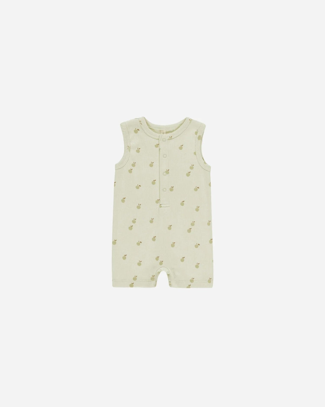 Combinaison manches courtes sauge et motif pommes Quincy Mae Mlle et Coco