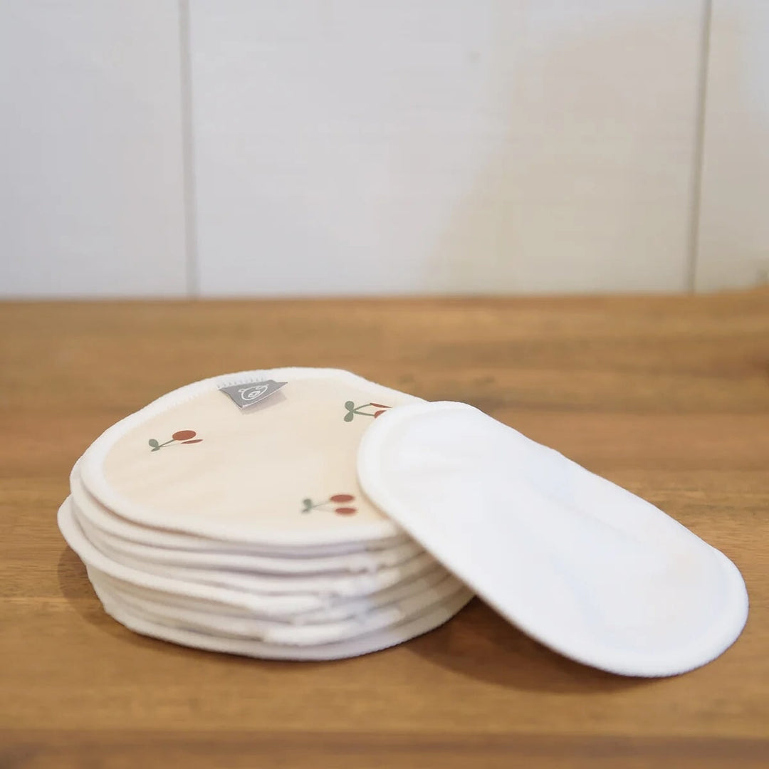 Compresse d'allaitement réutilisables cerises La Petite Ourse Mlle et Coco