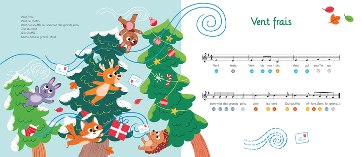 Mon livre piano Mes comptines de noël au piano Auzou éditions Mlle et Coco 