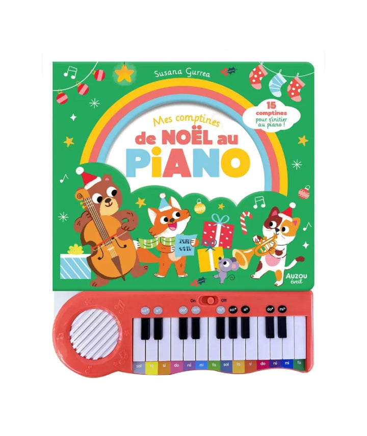 Mon livre piano Mes comptines de noël au piano Auzou éditions Mlle et Coco 