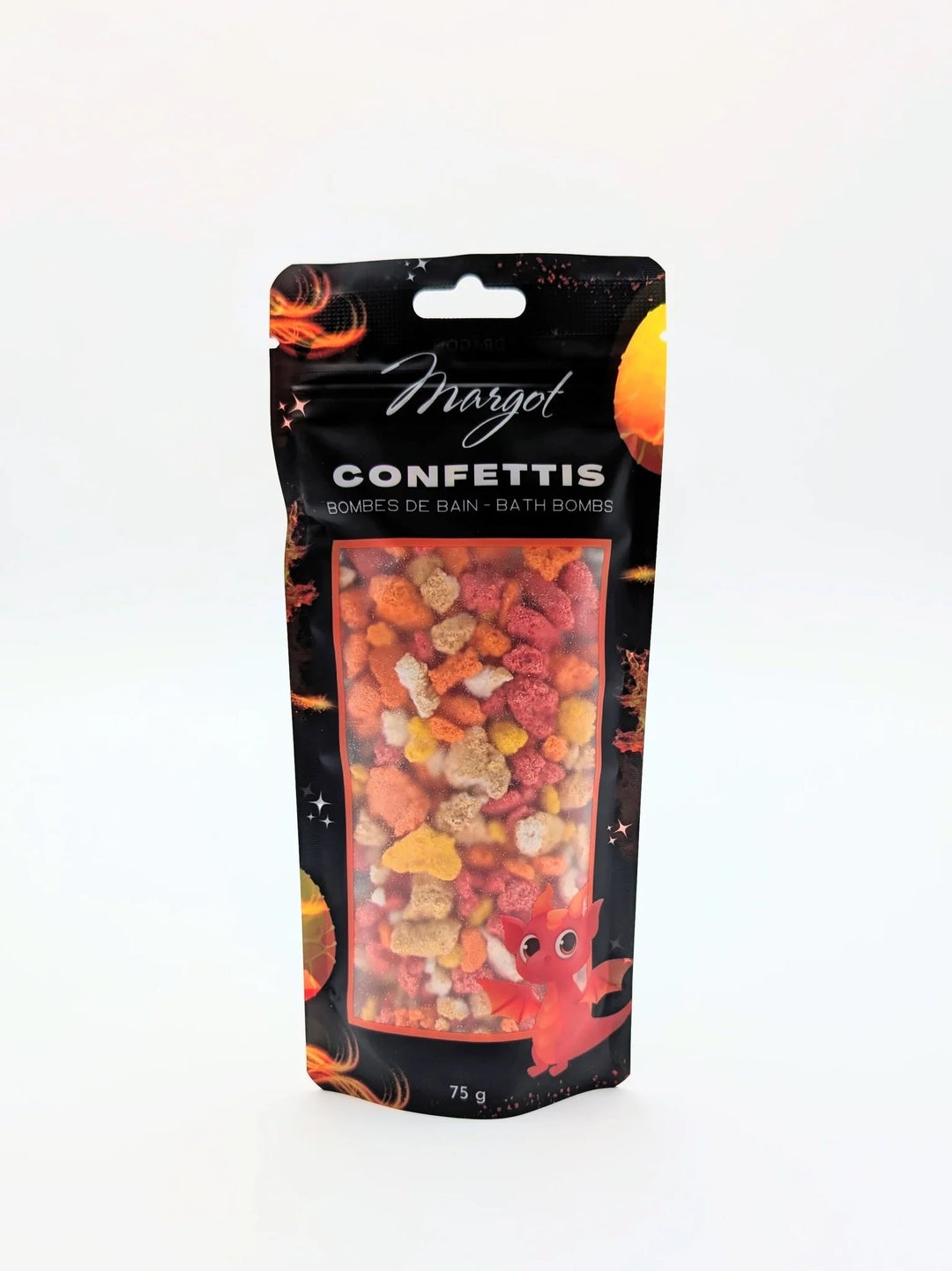 margot bombe bain dragon confetti Mlle et Coco
