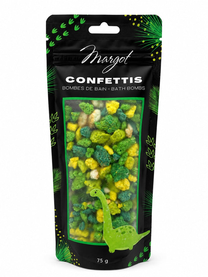 Bombe de bain confettis dinosaures Margot Mlle et coco