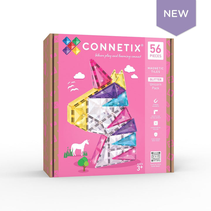 connetix tuile magnetique magnetic  56 pièces licorne