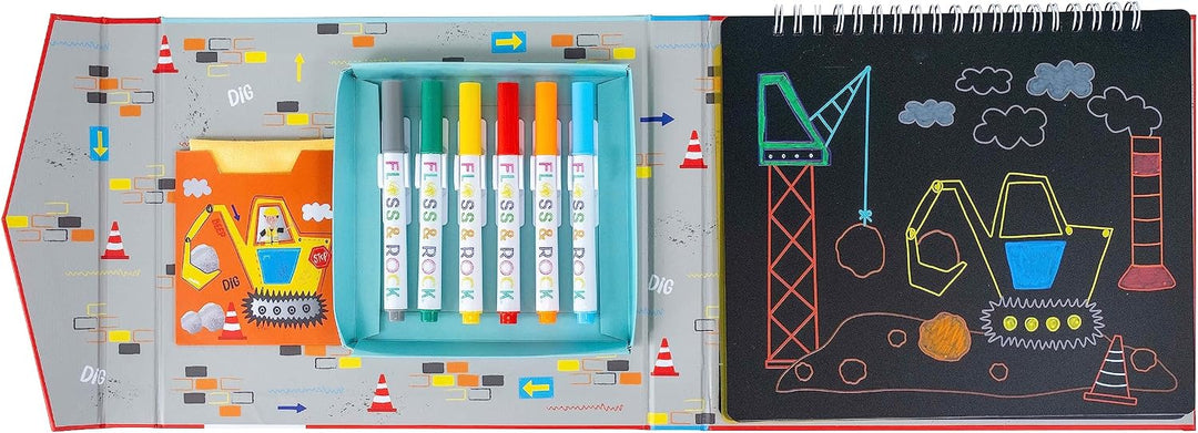 Cahier tableau noir construction Floss &amp; Rock Mlle et Coco