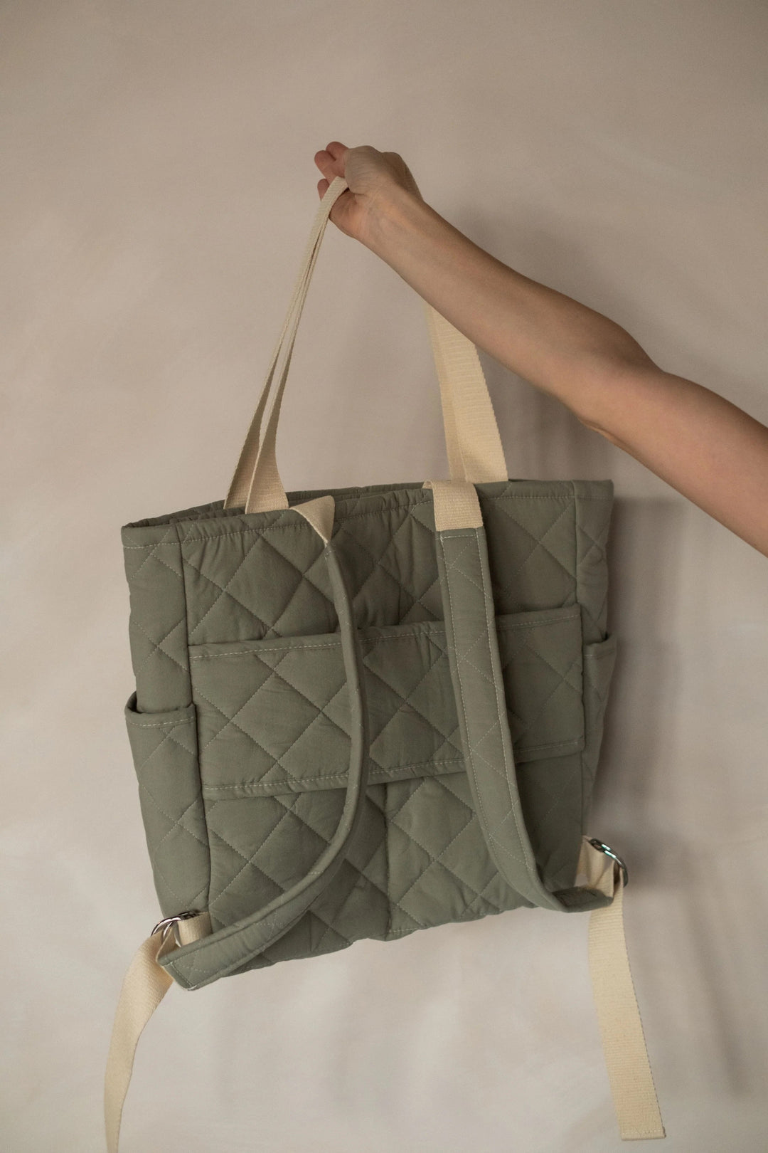 Sac à dos matelassé convertible menthe Dans le sac Mlle et Coco