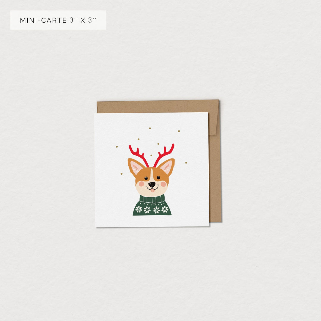 mini carte de souhait Cordi des fêtes Mimosa Design