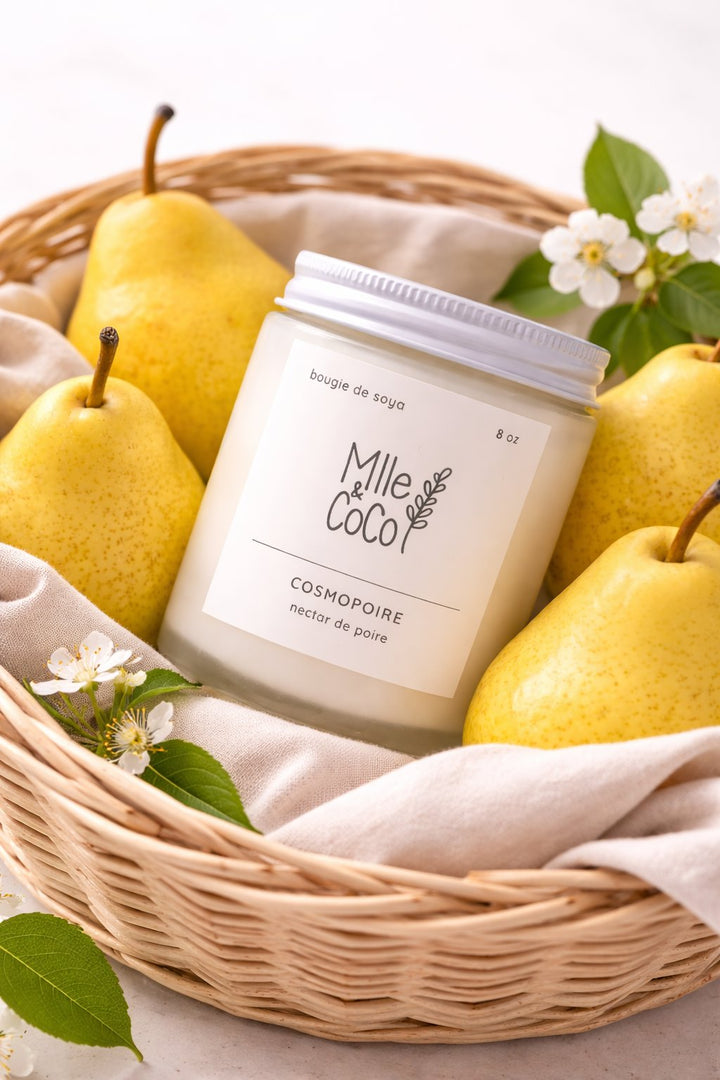 chandelle soya cosmopoire nectar poire Mlle et Coco