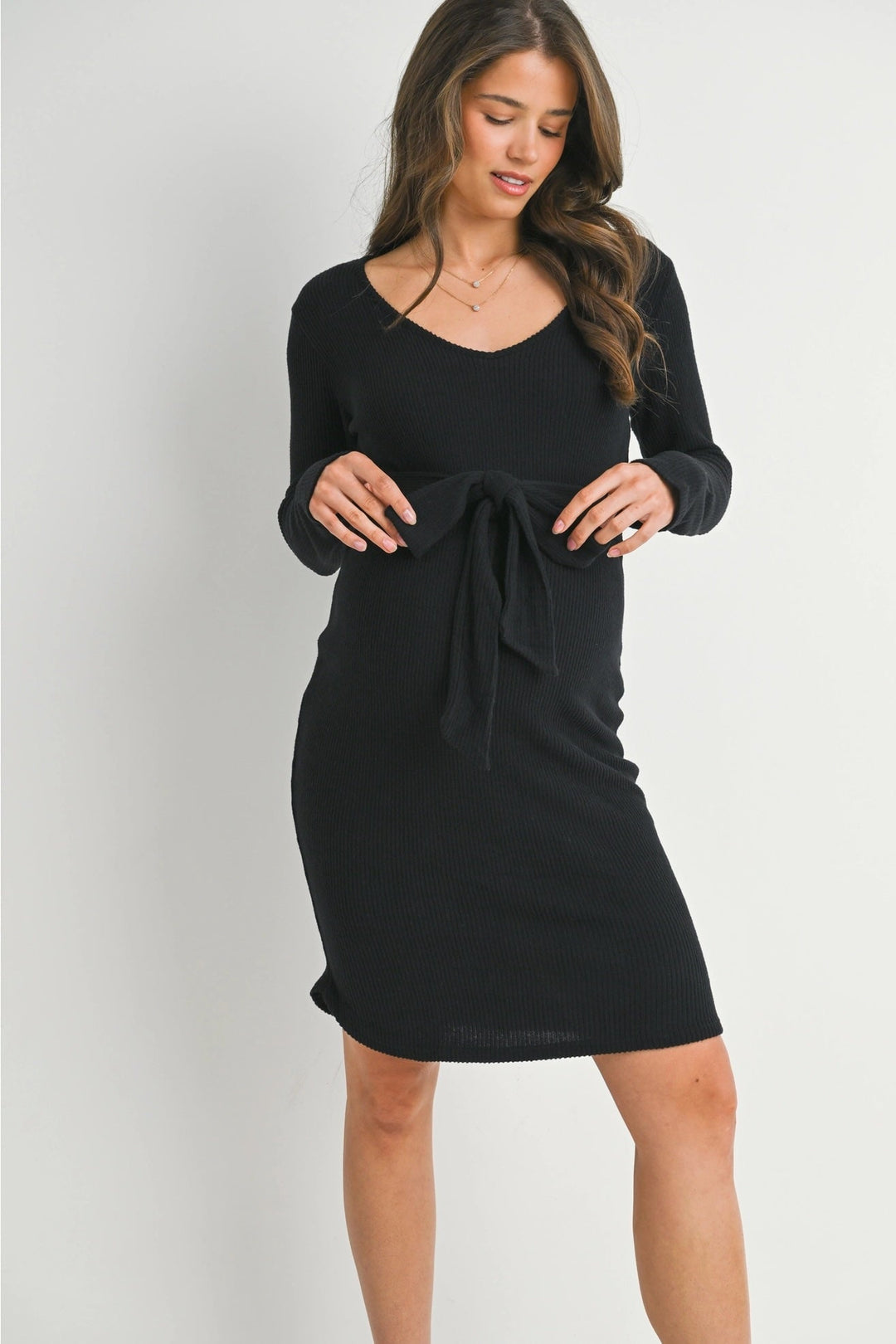 robe noir côtelé maternite Hello Miz Mlle et Coco