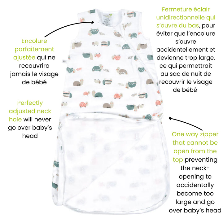 sac nuit dormeuse mousseline coton Perlimpinpin escargot Mlle et Coco