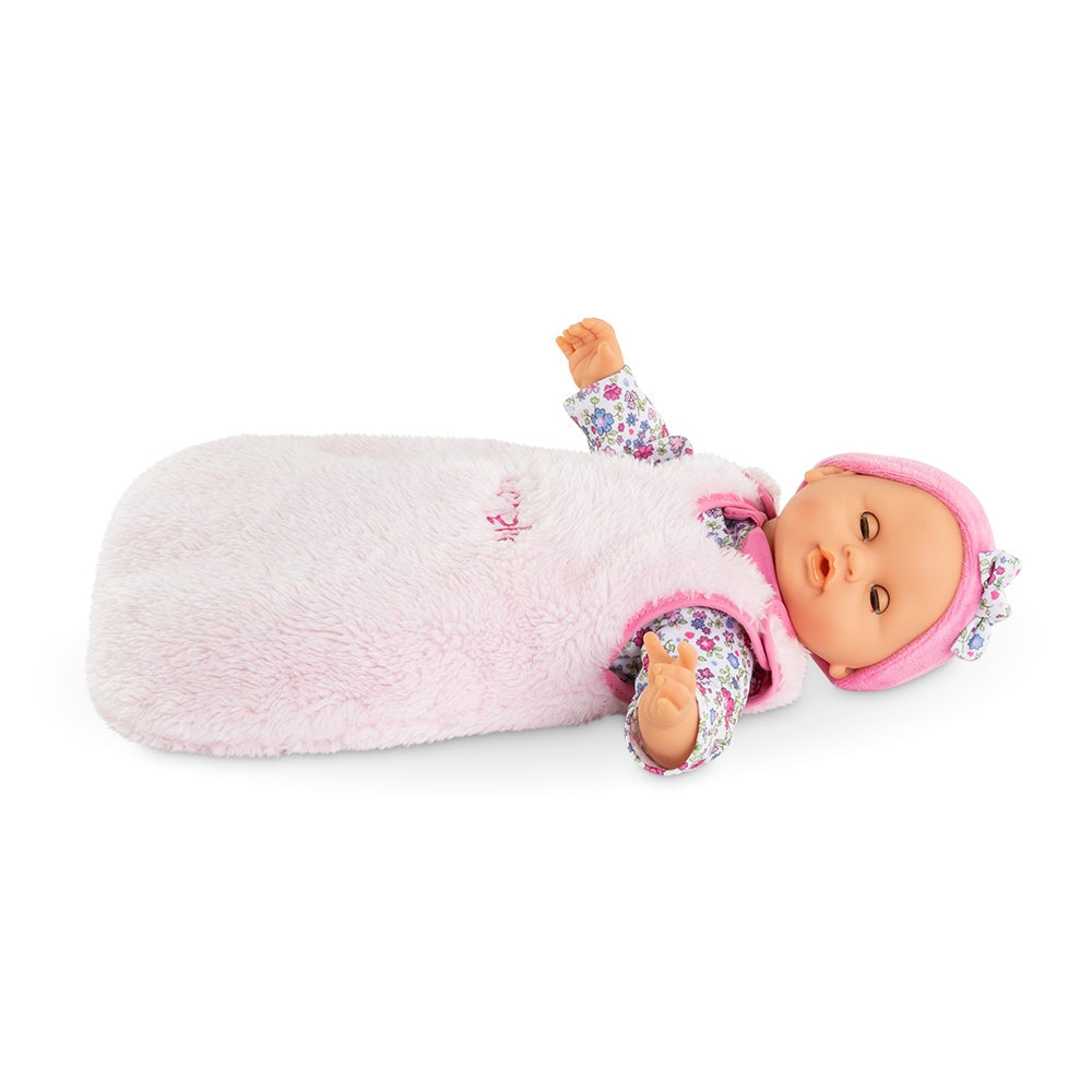 sac de couchage turbulette peluche rose Corolle poupée accessoire