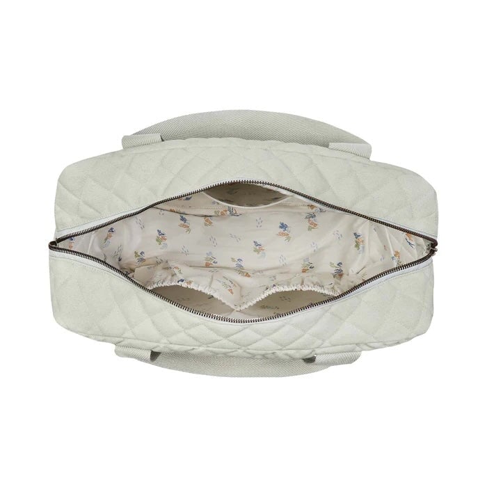 Sac à couche coton biologique imperméable sauge Avery Row Mlle et Coco