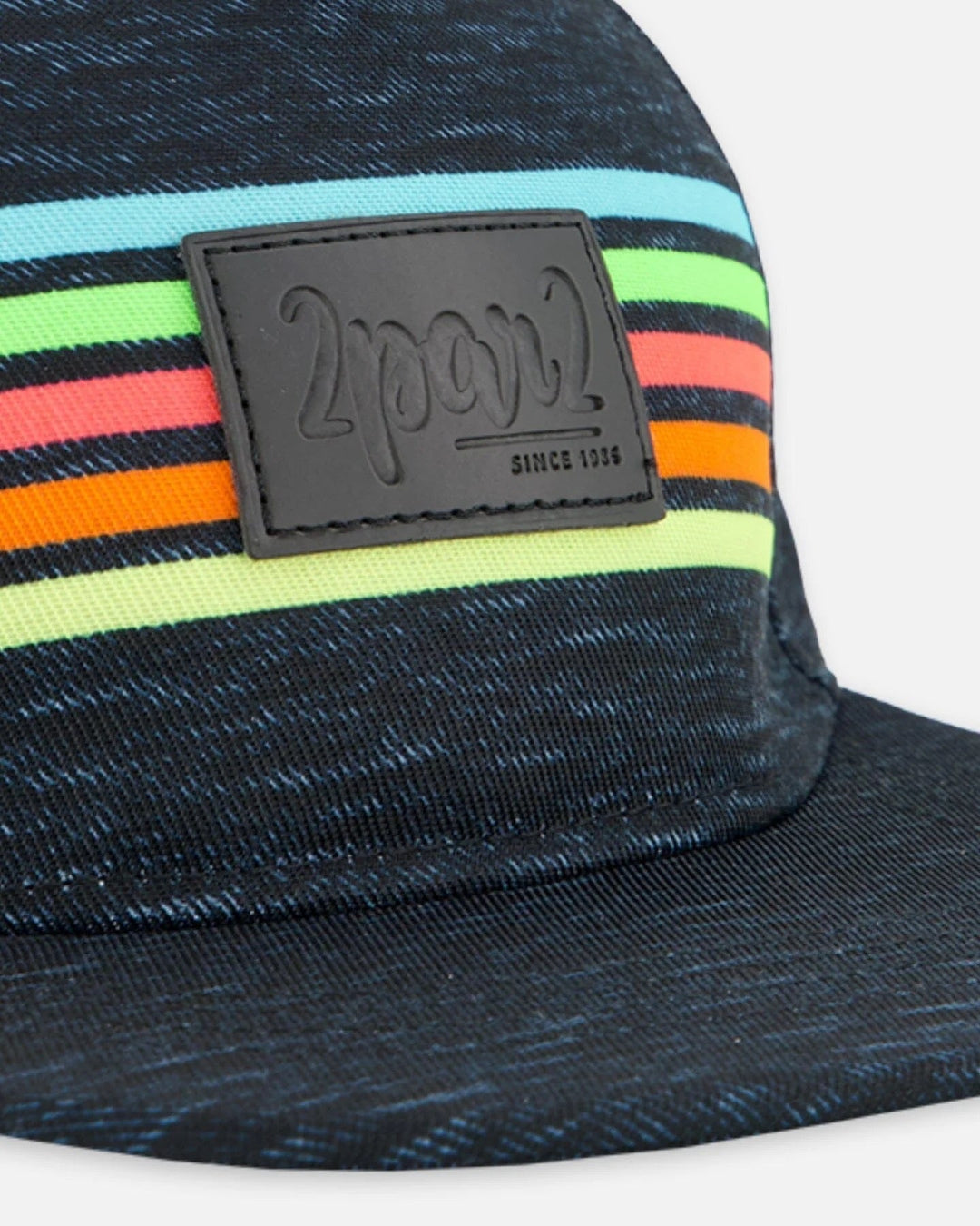 casquette chiné noir rayures couleur deux par deux accessoire été
