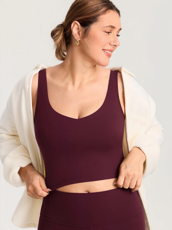 Camisole courte maternité et allaitement Natrelax Plum Momanda