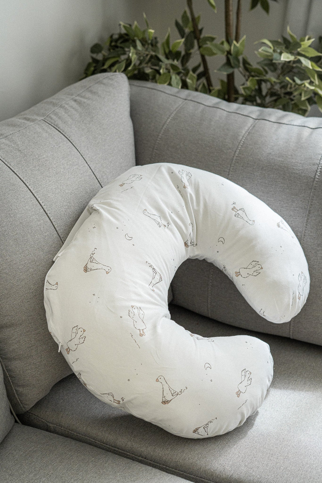 coussin allaitement petites oies accessoire bébé Perlimpinpin compagnie québécoise