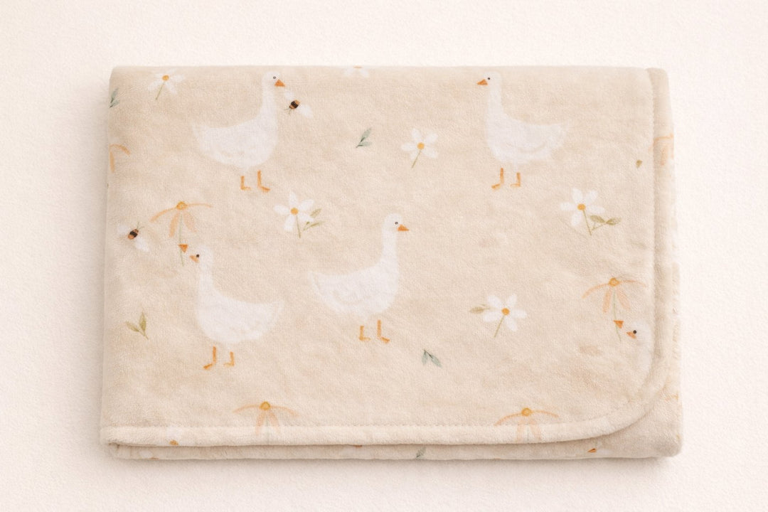 Couverture minky - Canard et fleur - Création Jade Création Jade 