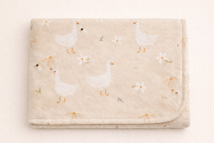 Couverture minky - Canard et fleur - Création Jade Création Jade 