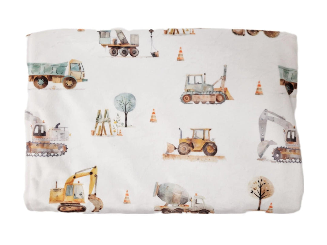 couverture minky construction doudou Mlle et Coco accessoire bébé