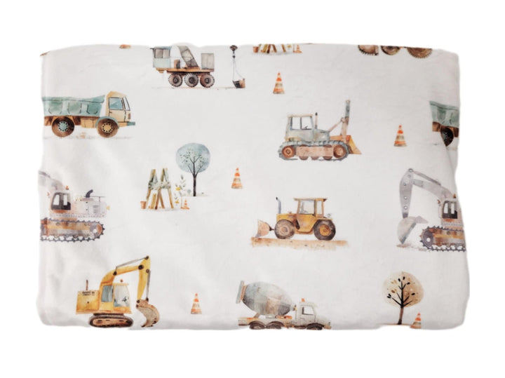 couverture minky construction doudou Mlle et Coco accessoire bébé