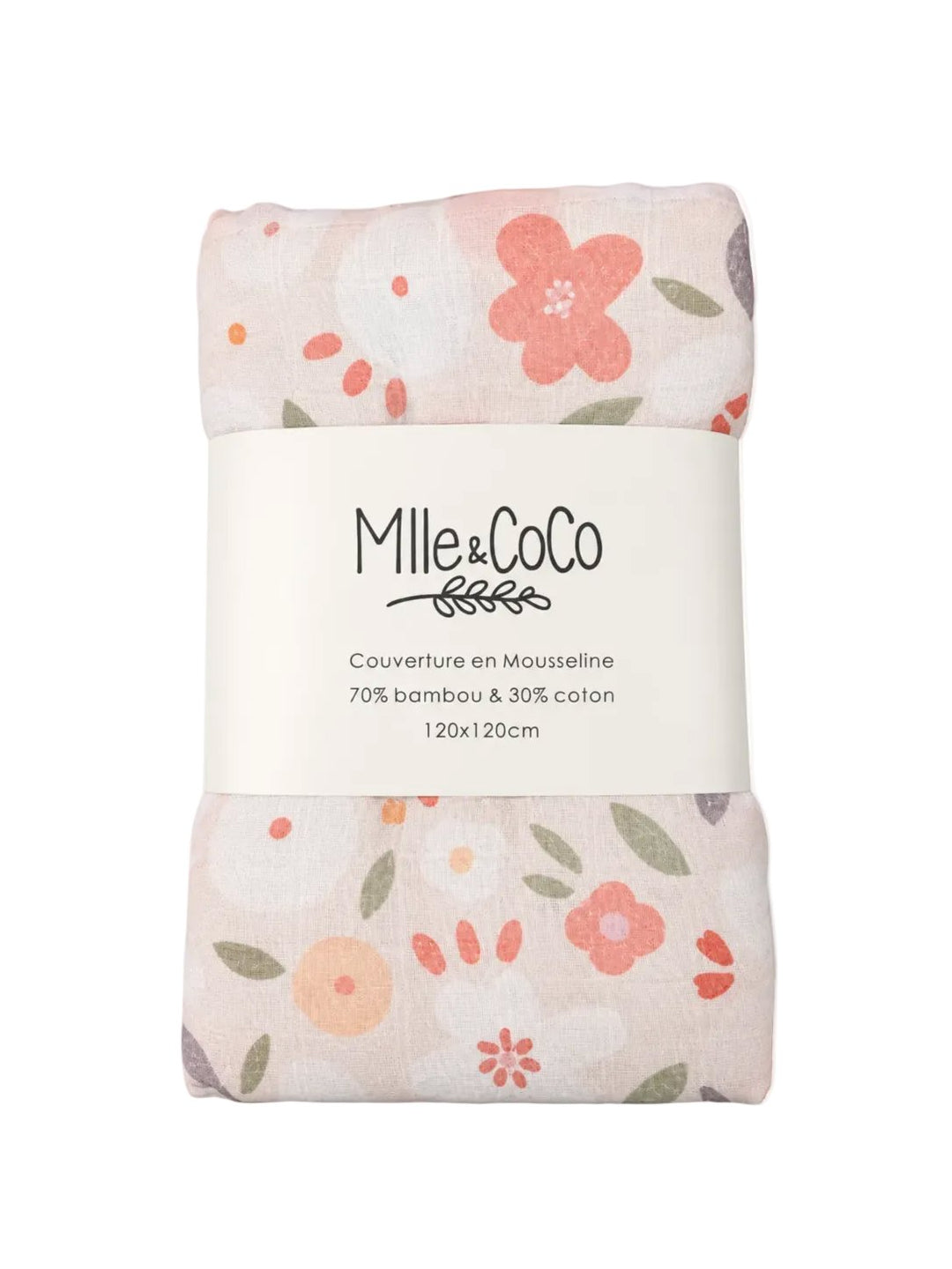 Couverture en mousseline Floral blush Mlle et Coco