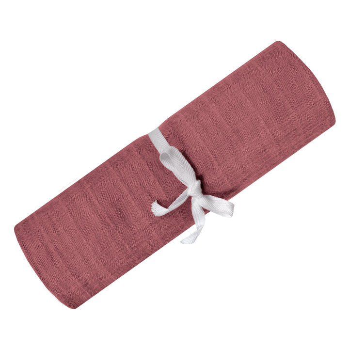 Couverture mousseline coton framboise Perlimpinpin Mlle et Coco