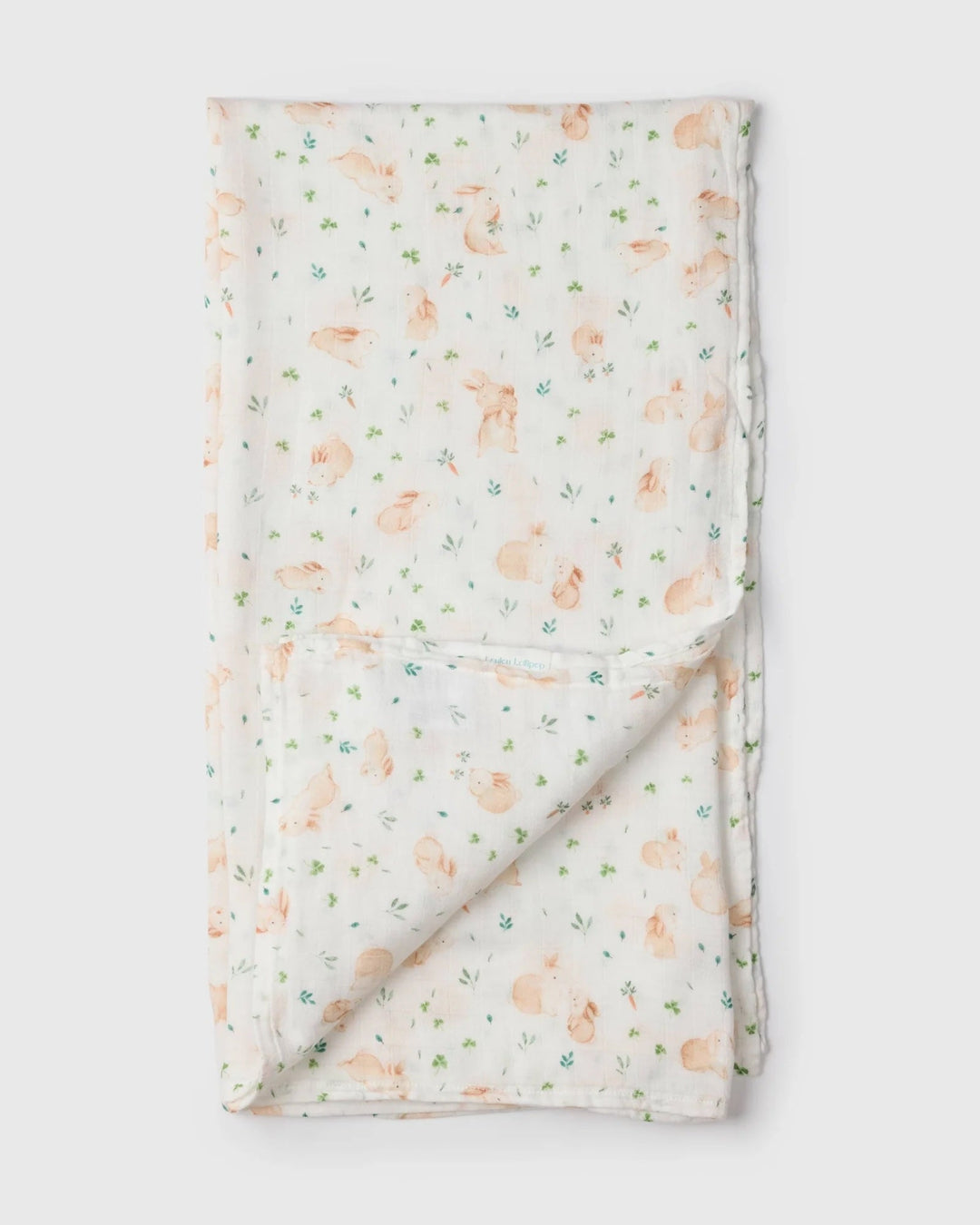 Couverture mousseline lapins Loulou Lollipop Mlle et Coco