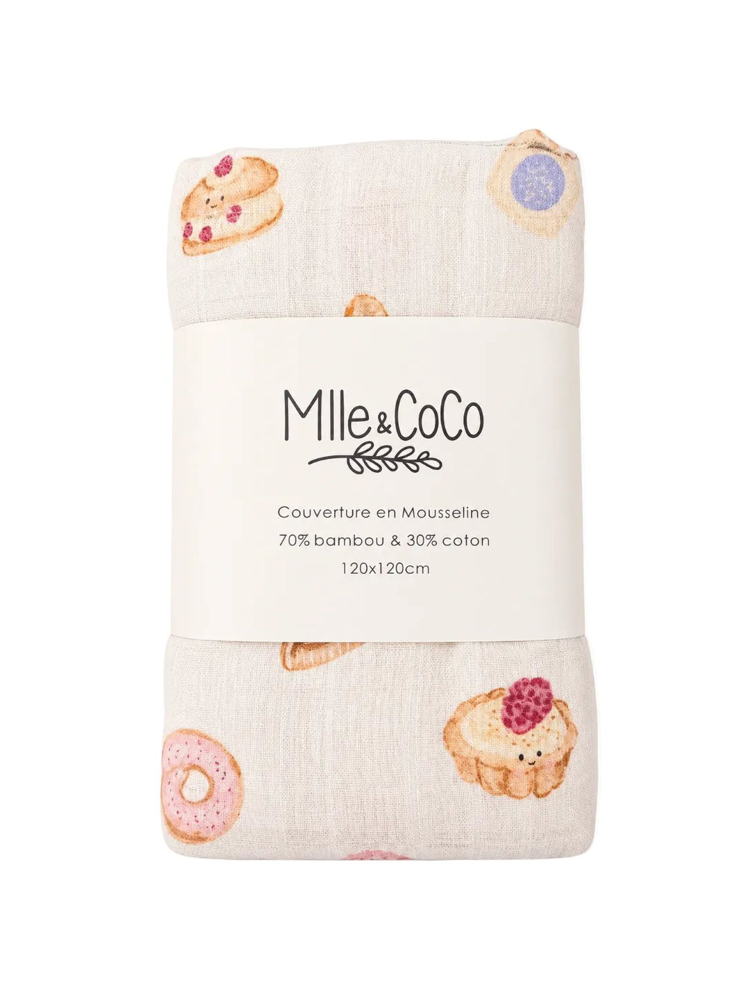 Couverture en mousseline Pâtisseries Mlle et Coco couverture