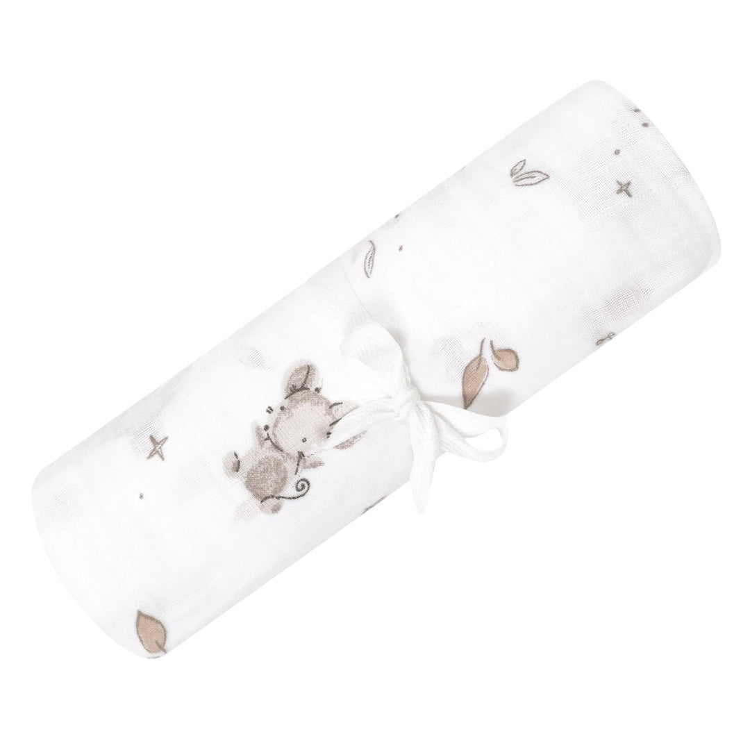 Couverture mousseline souris Perlim Pinpin Mlle et Coco